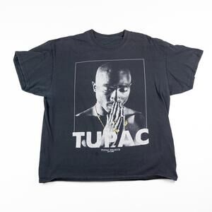 Tupac Shakur “Praying Hands” #71 Graphic T-Shirt Men’s XL Black Rap Tee